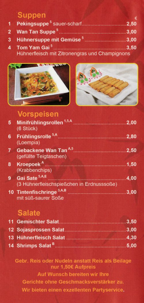China Wok Karlstadt Speisekarte Speisekarte – China Wok Arnsberg